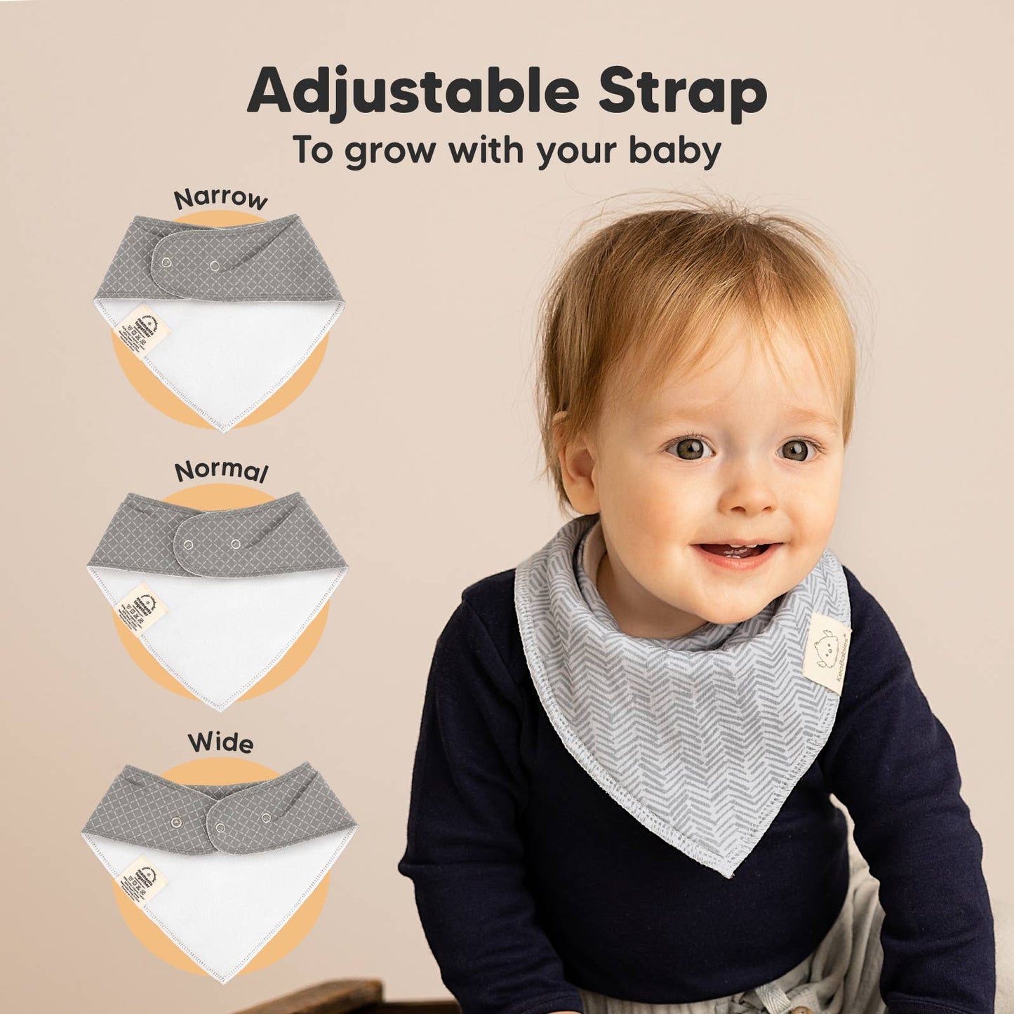 KeaBabies - 8-pack Baby Bandana Bibs for Boys and Girls - All The Things Baby