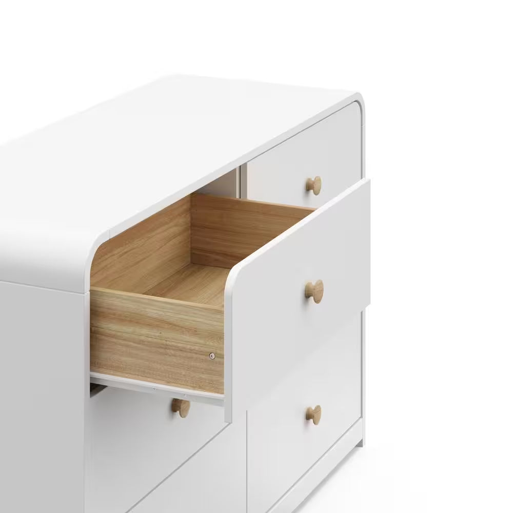 Santos White 6 Drawer 48.13 In. Wide Dresser