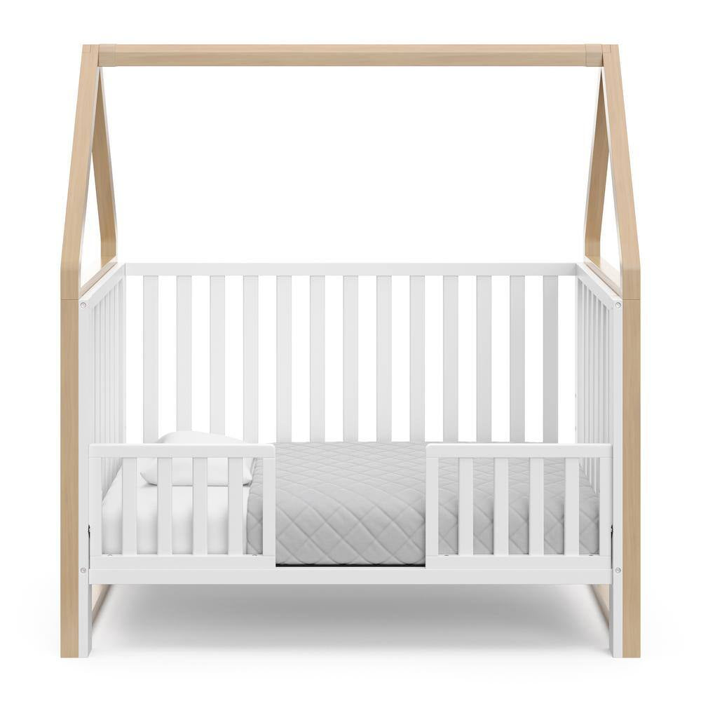 Orchard 5-In-1 Convertible Canopy Crib-White/Driftwood