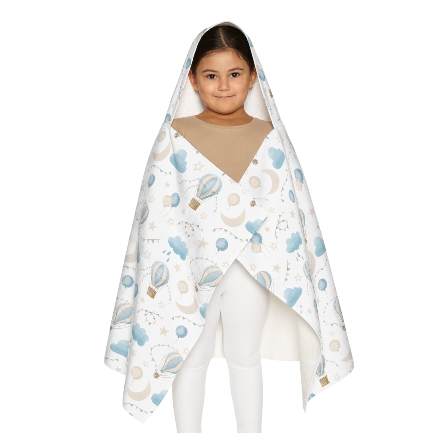 Child Hooded Towel - Blue Air Balloons