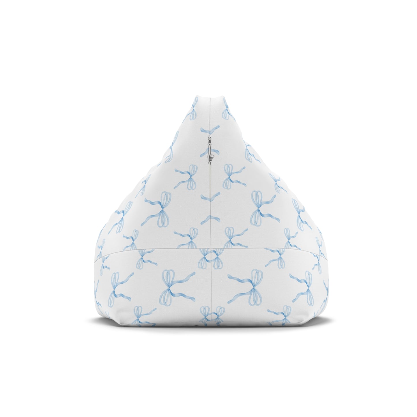 Kids Bean Bag Chair Cover- Watercolor Blue Bows