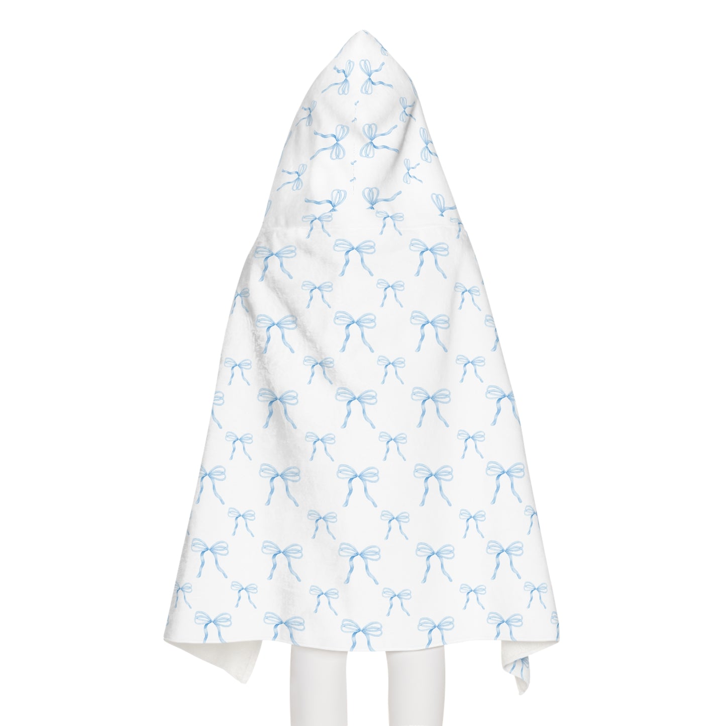 Child Hooded Towel- Blue Bows