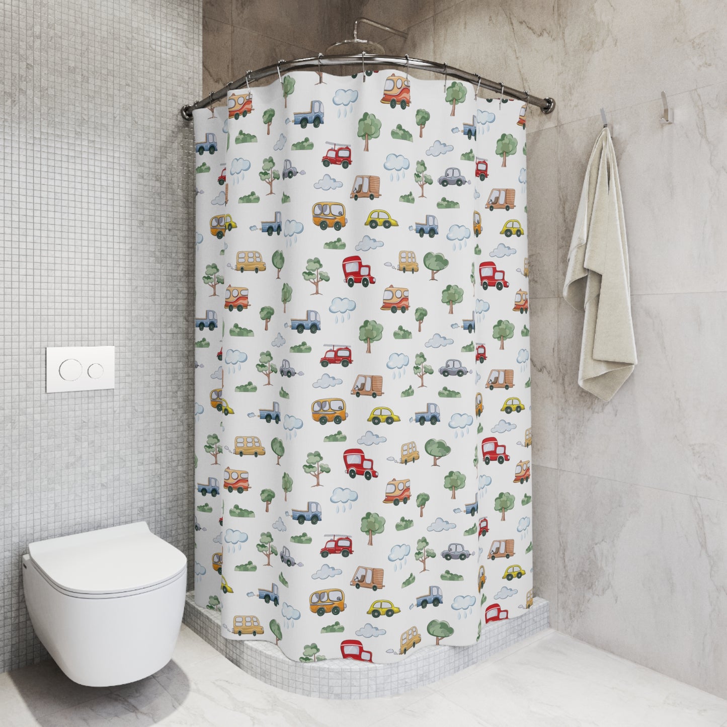 Cute Cars Shower Curtain