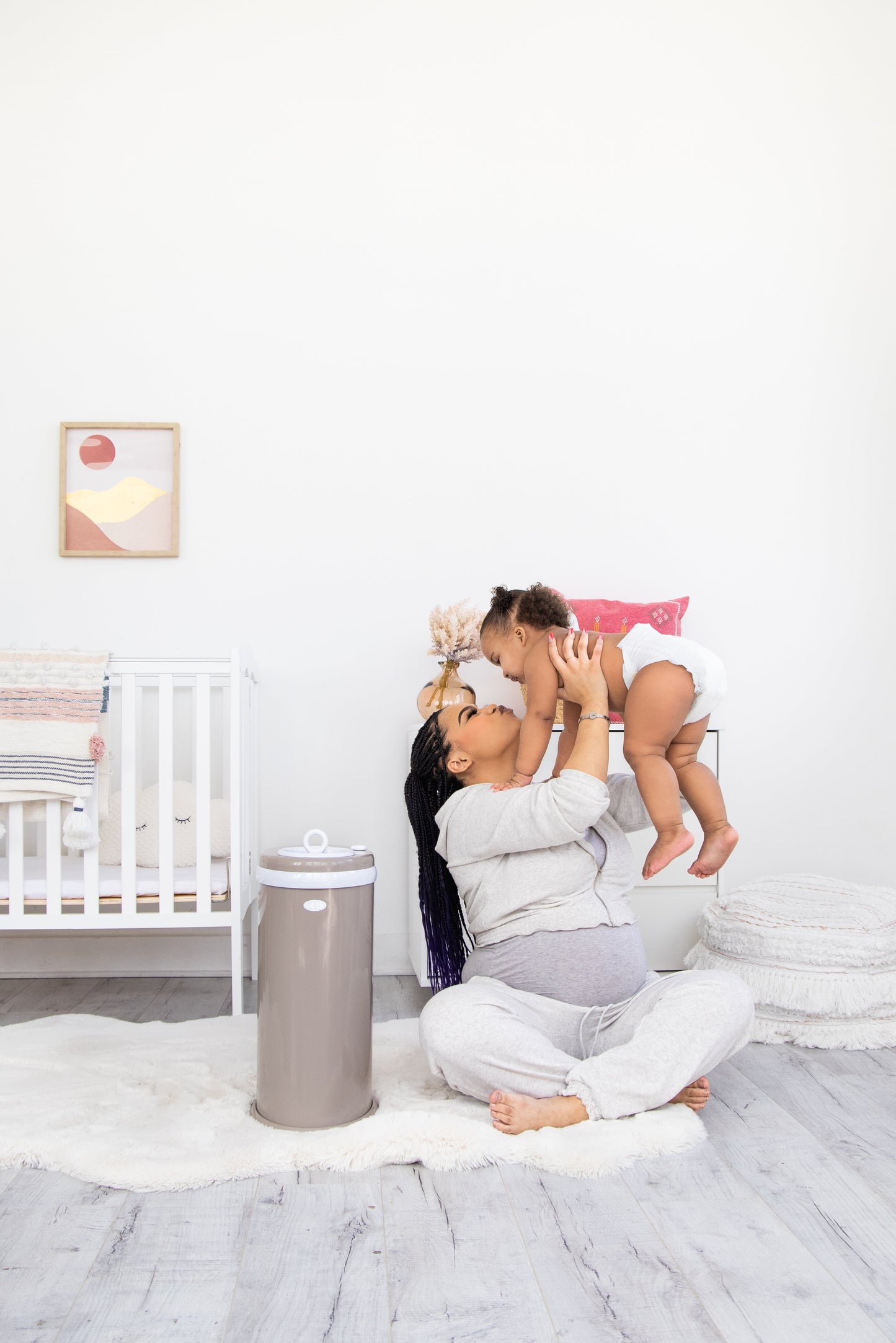 Stainless Steel Diaper Pail, Odor Locking, No Special Bag Required, Award-Winning, Registry Must-Have, Taupe