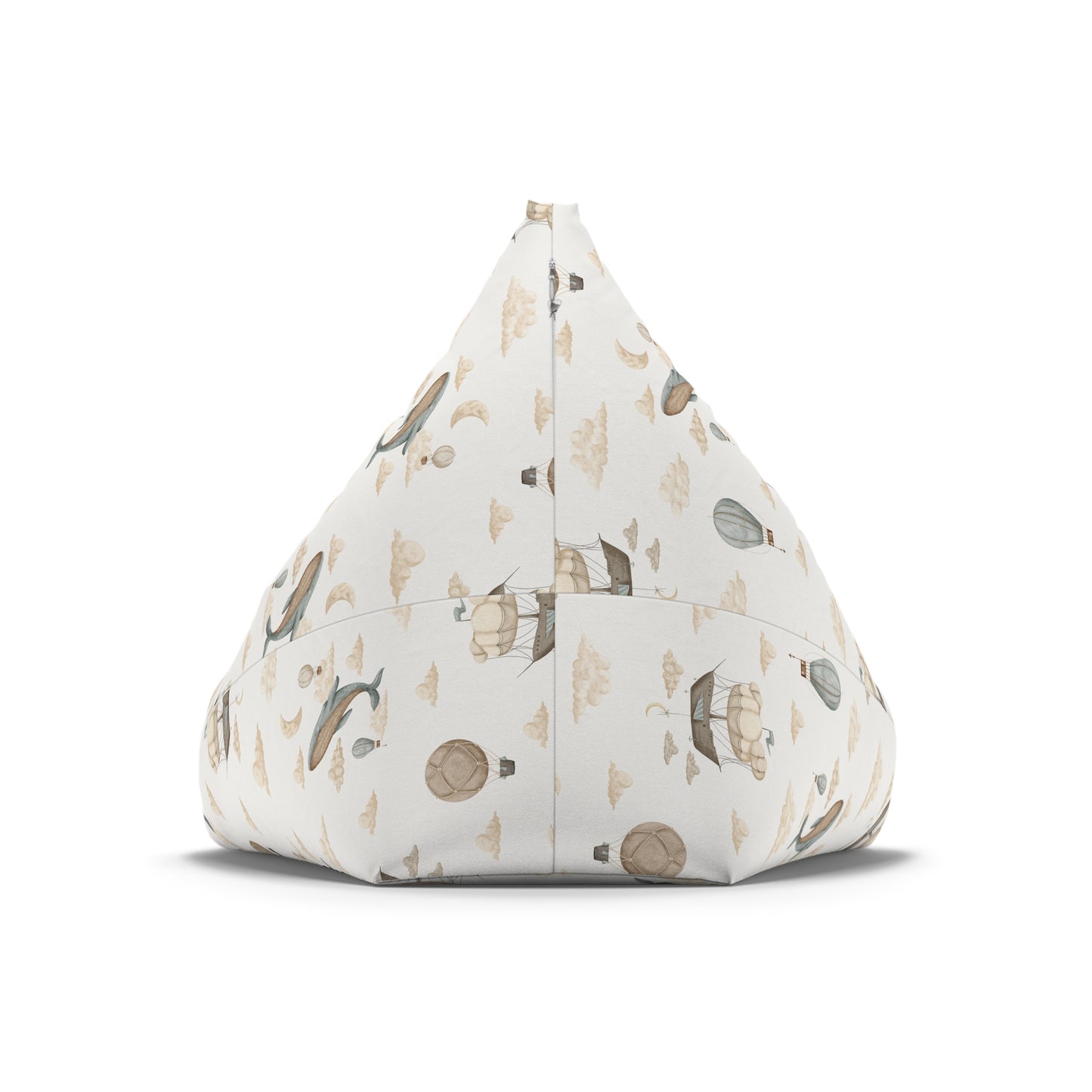 Watercolor Whale Balloons Bean Bag Chair Cover
