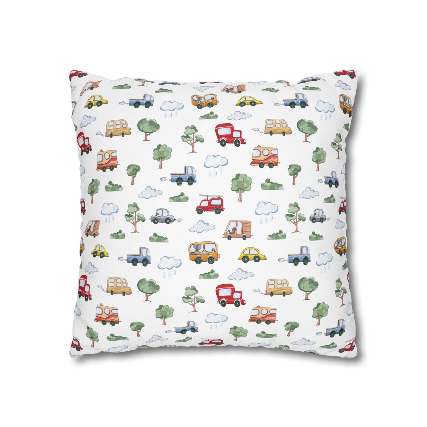 Throw Pillowcase Boy's Cute Cars