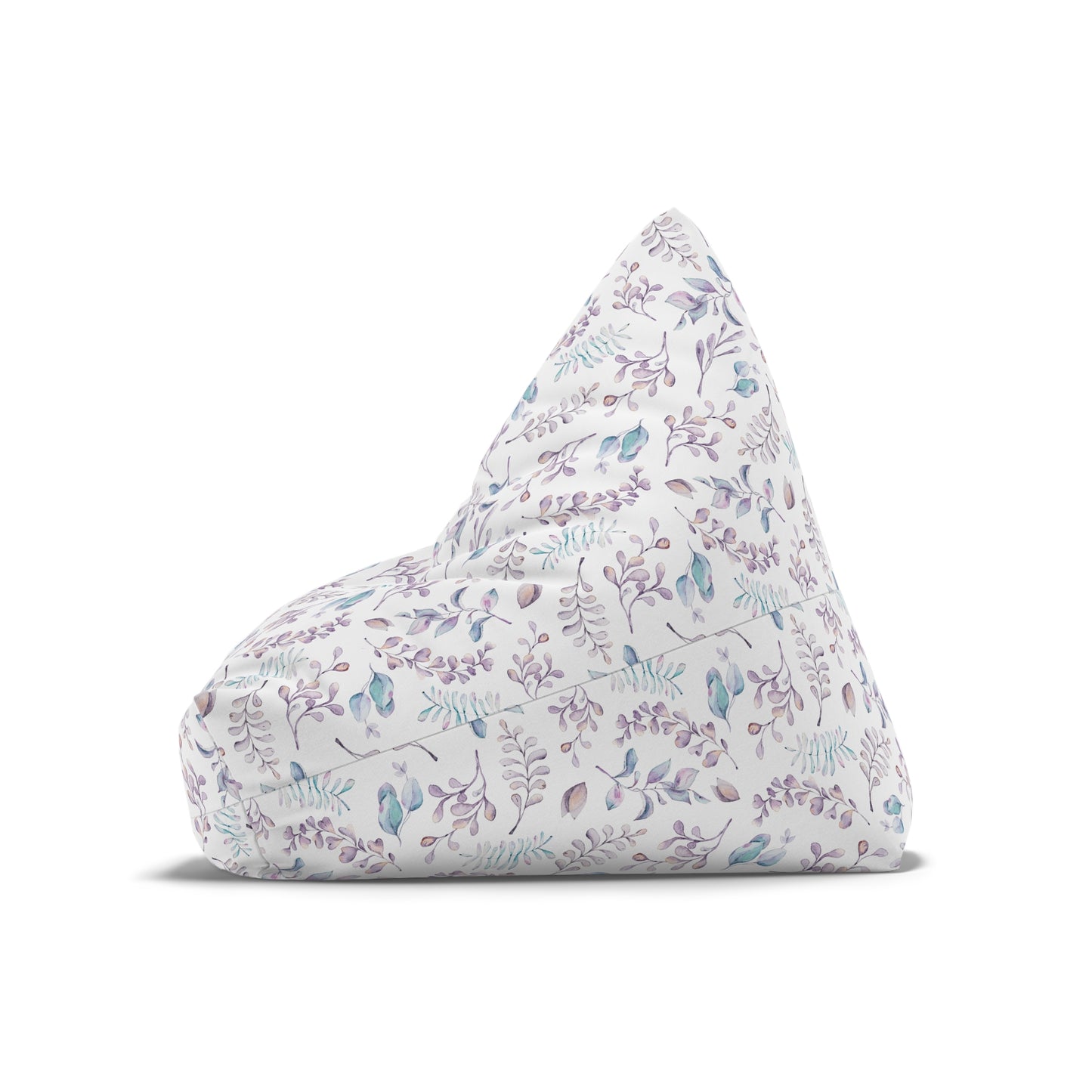 Elegant Lavender Floral Bean Bag Chair Cover