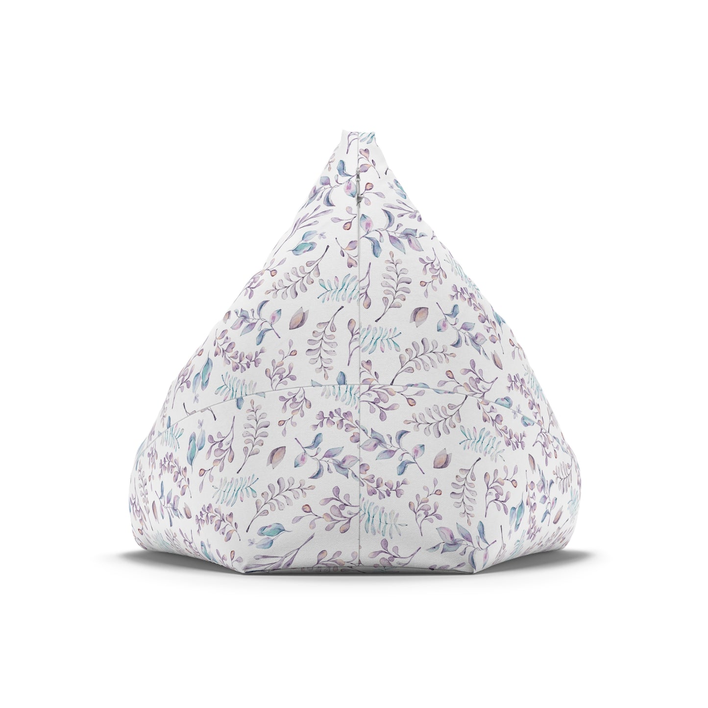 Elegant Lavender Floral Bean Bag Chair Cover