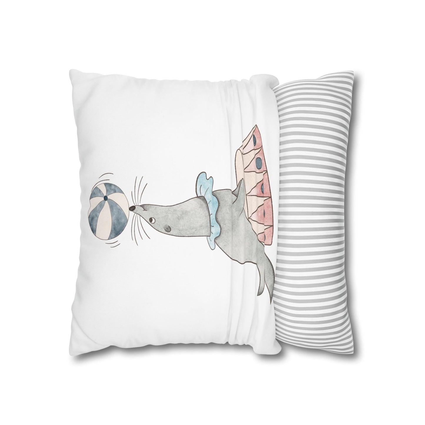 Throw Pillowcase Circus Seals