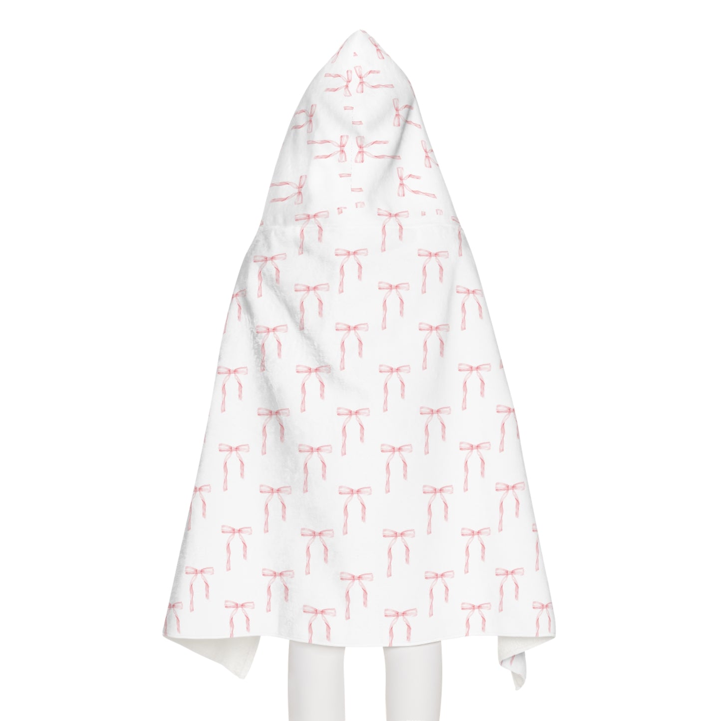 Child Hooded Towel- Pink Bows