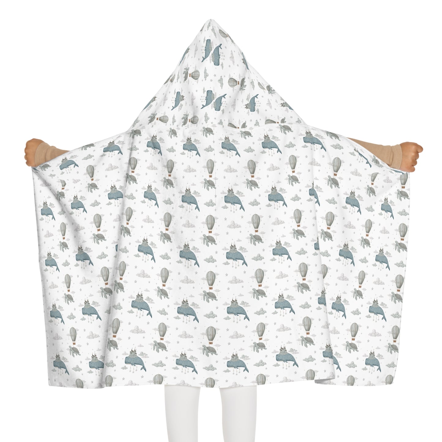 Child Hooded Towel - Whale Turtles