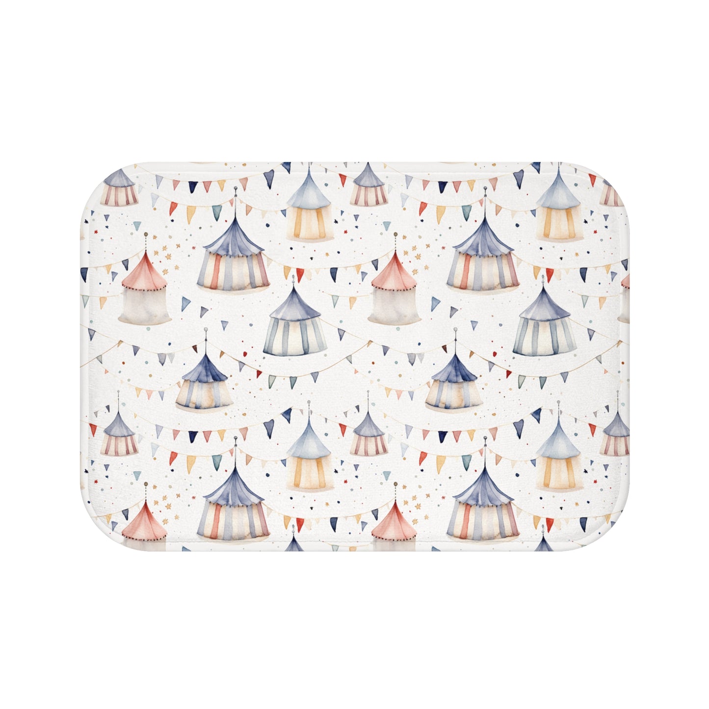 Watercolor Circus Tent Bath Mat - All The Things Baby
