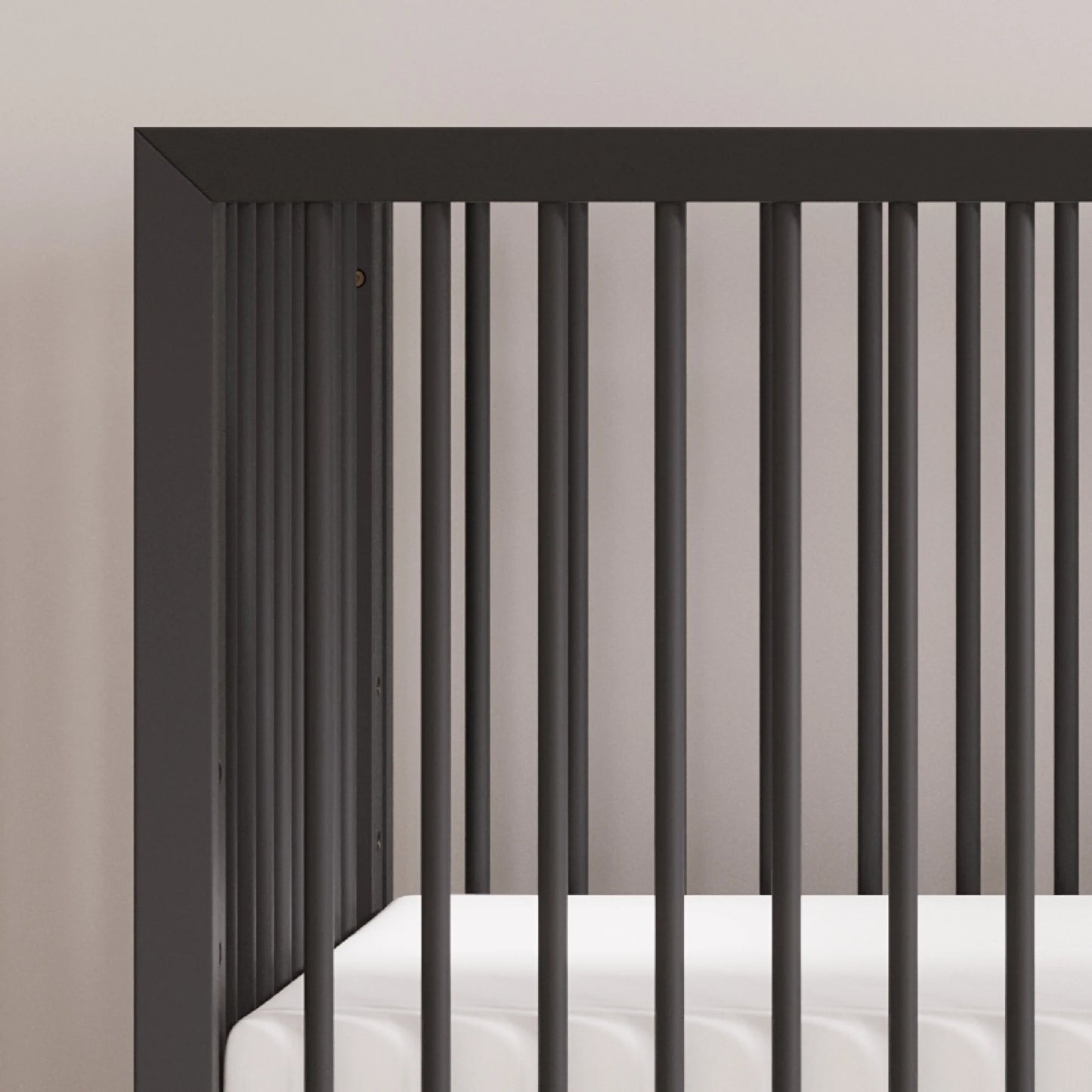 Cranbrook Crib and Dresser Nursery Set, 4-In-1 Convertible Crib with 6-Drawer Dresser, Ebony, 2-Piece