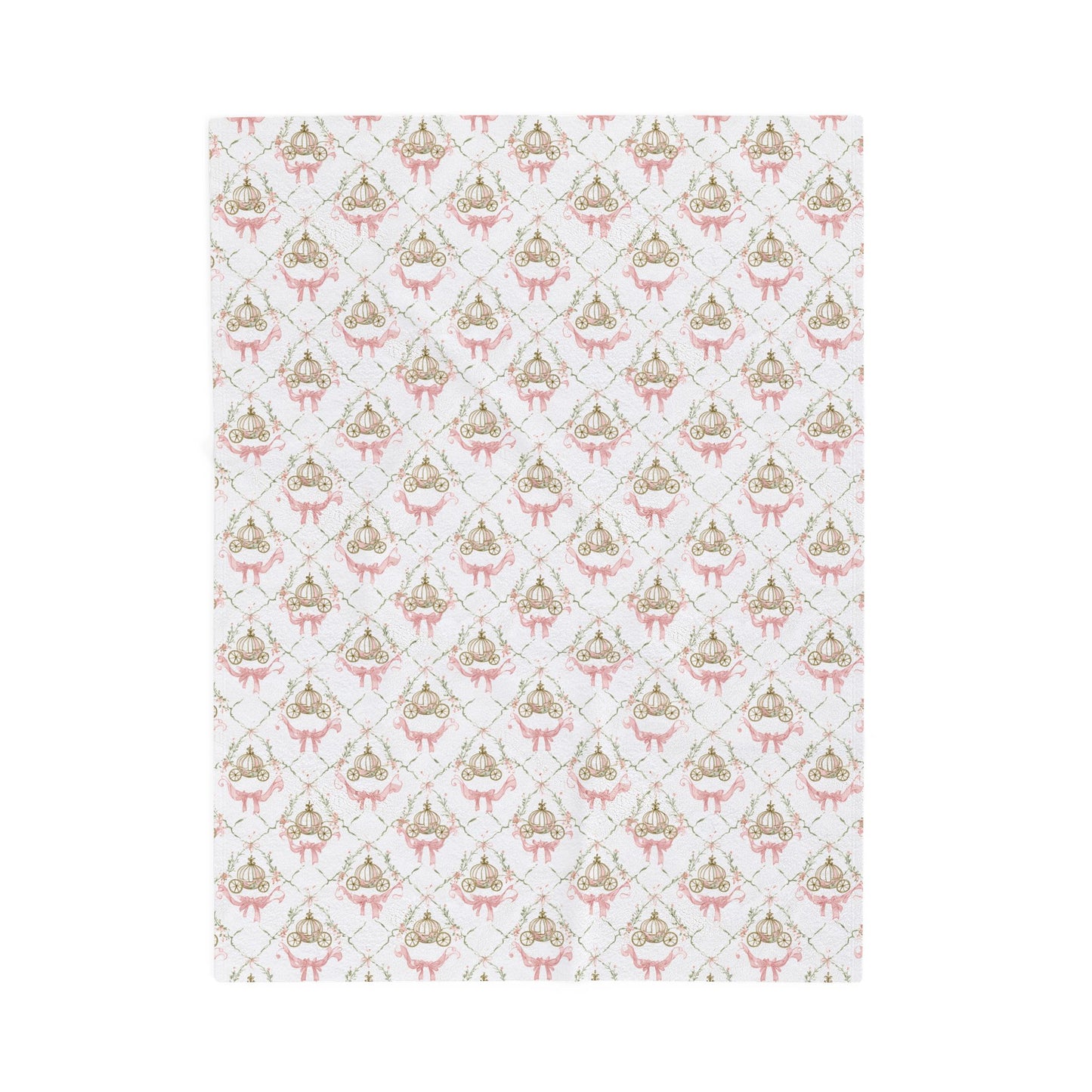 Velveteen Plush Blanket- Elegant Princess Carriages