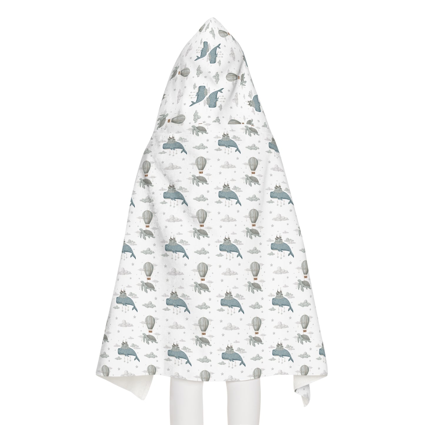 Child Hooded Towel - Whale Turtles