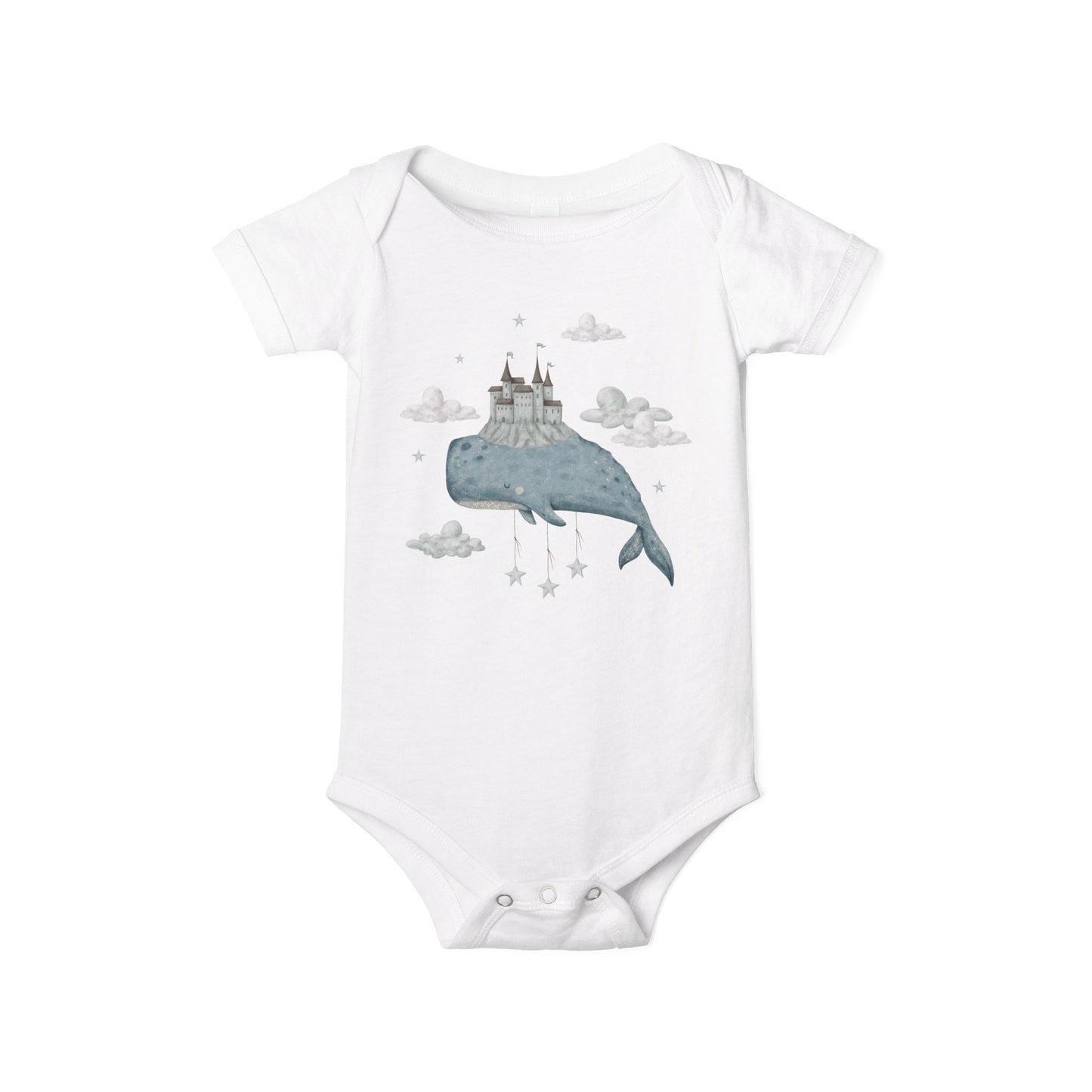 Infant Jersey Cotton Onesie Whale Sandcastle - All The Things Baby