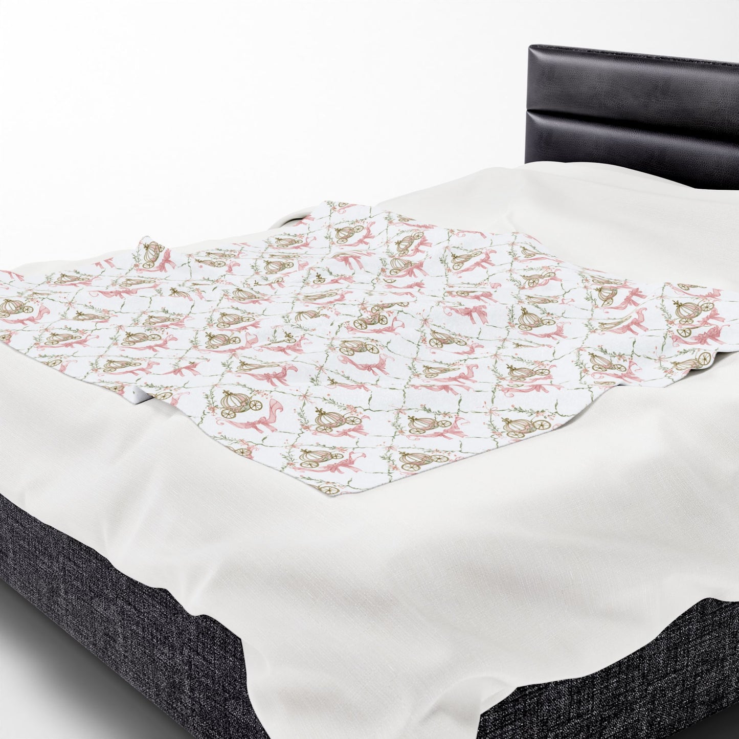 Velveteen Plush Blanket- Elegant Princess Carriages