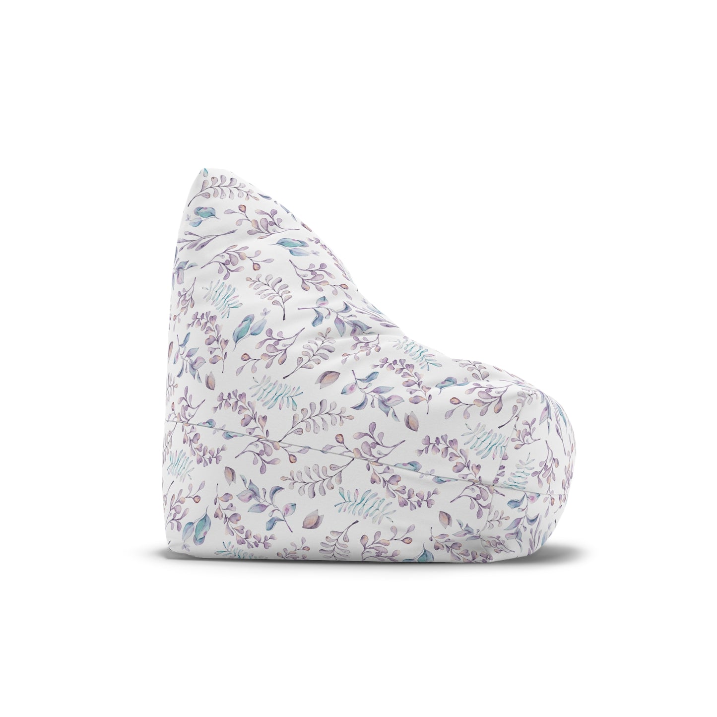 Elegant Lavender Floral Bean Bag Chair Cover