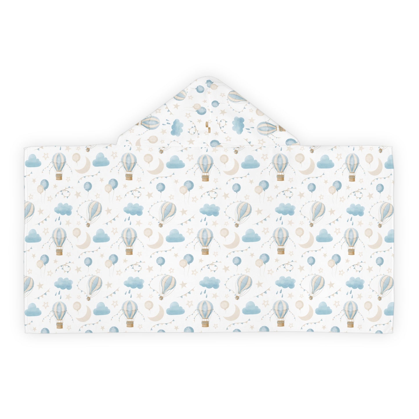 Child Hooded Towel - Blue Air Balloons