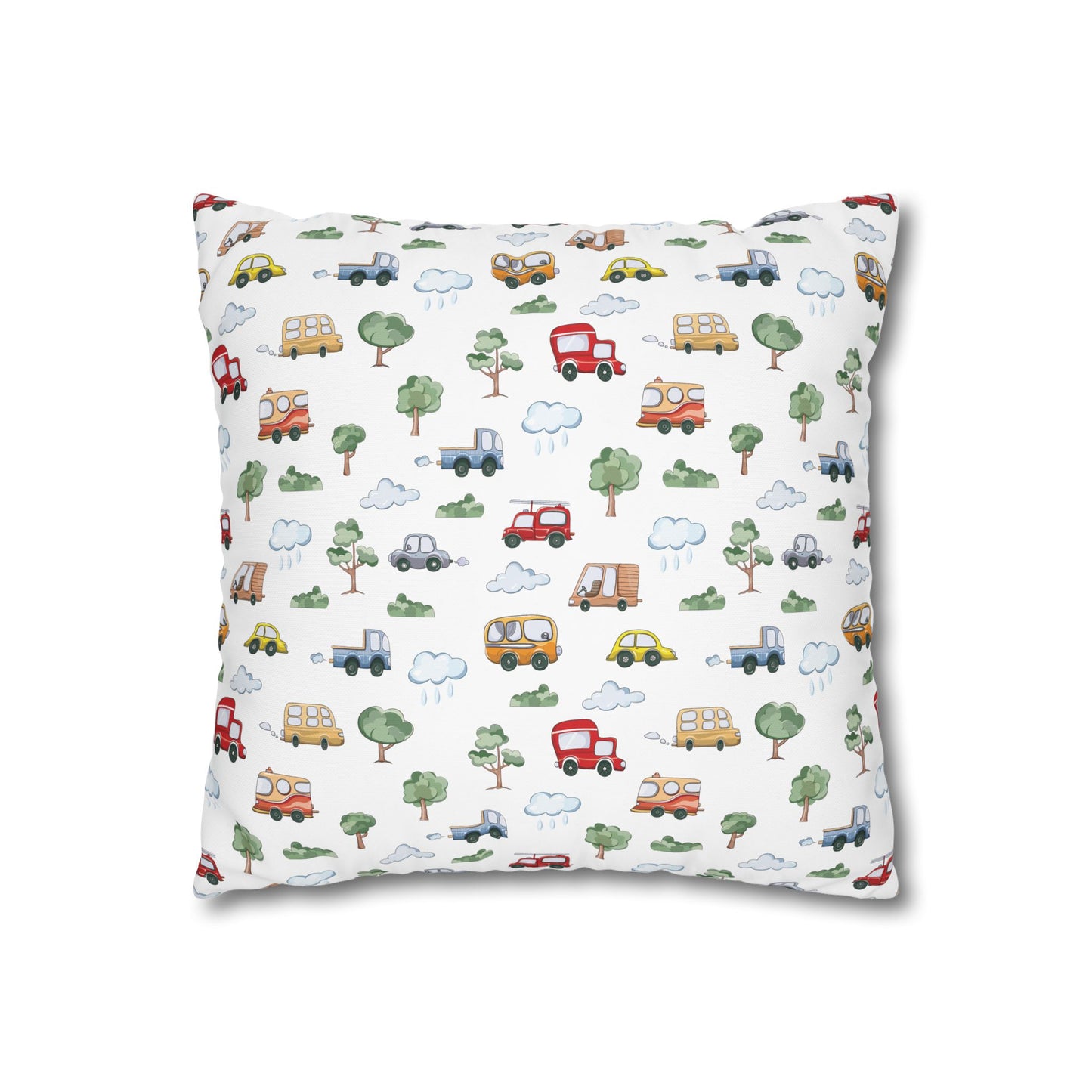Throw Pillowcase Boy's Cute Cars