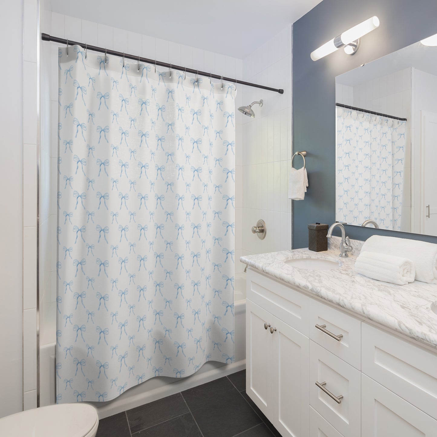 Shower Curtain Coquette Bows