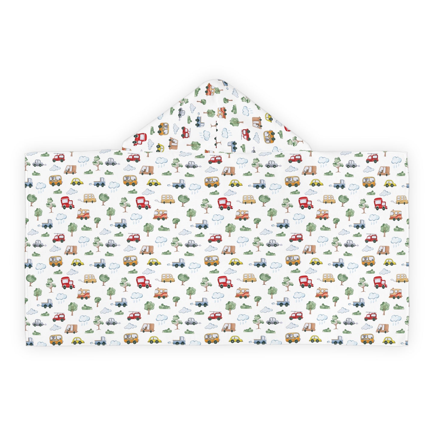 Child Hooded Towel- Cute Cars