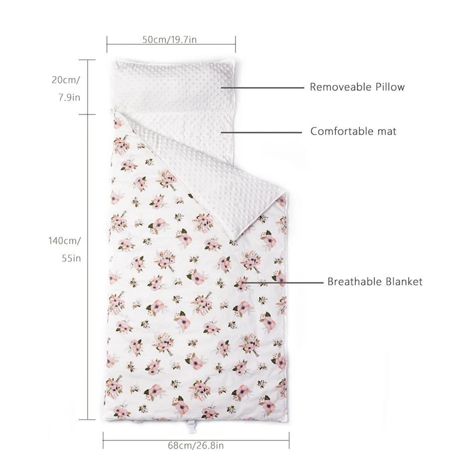 Kids Nap Mat with Removable Pillow