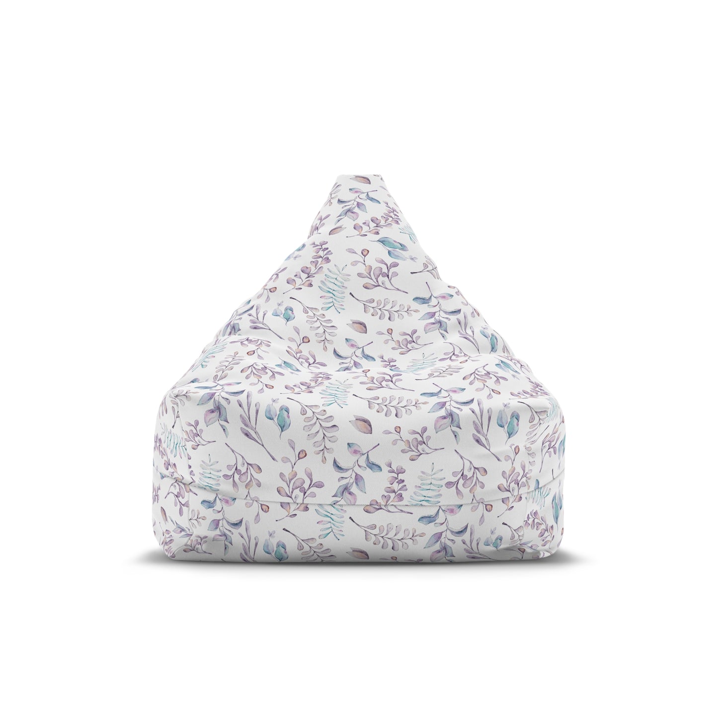 Elegant Lavender Floral Bean Bag Chair Cover