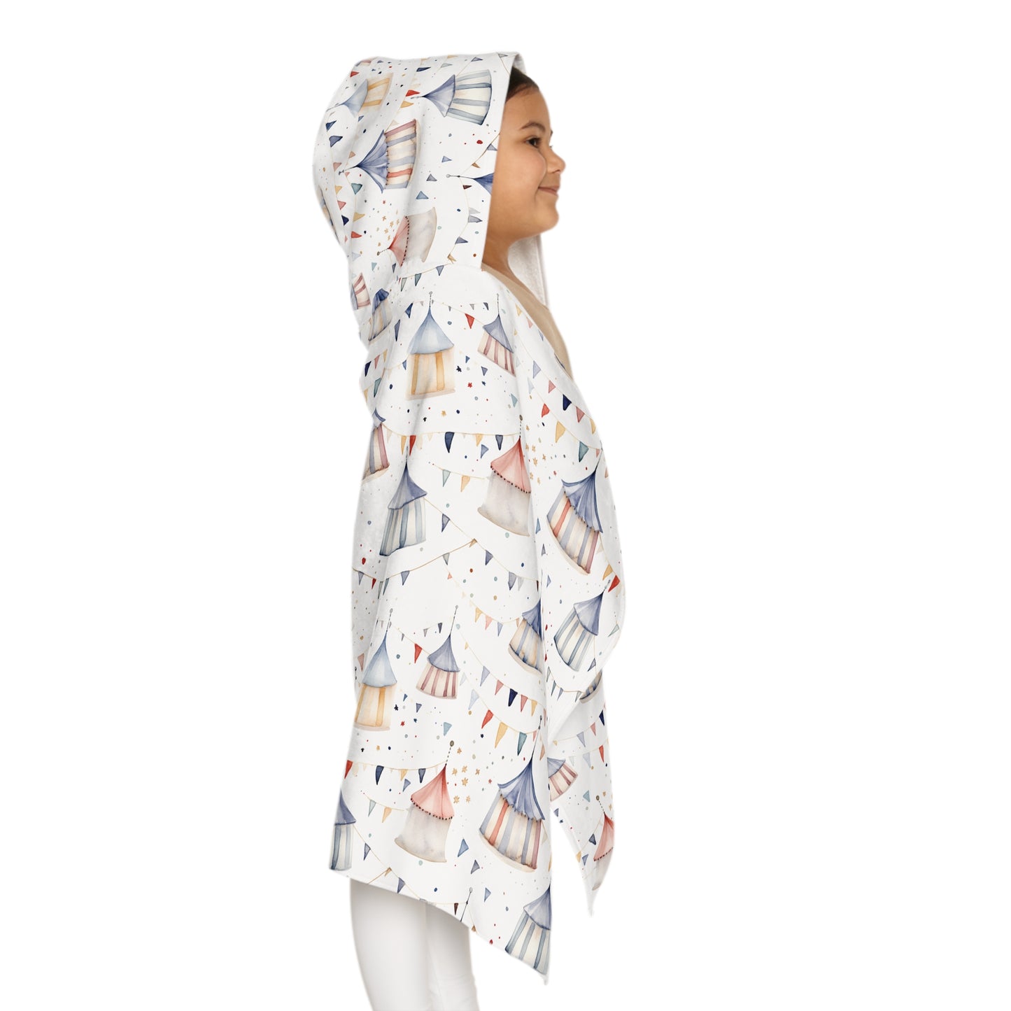 Child's Hooded Towel - Circus Tents