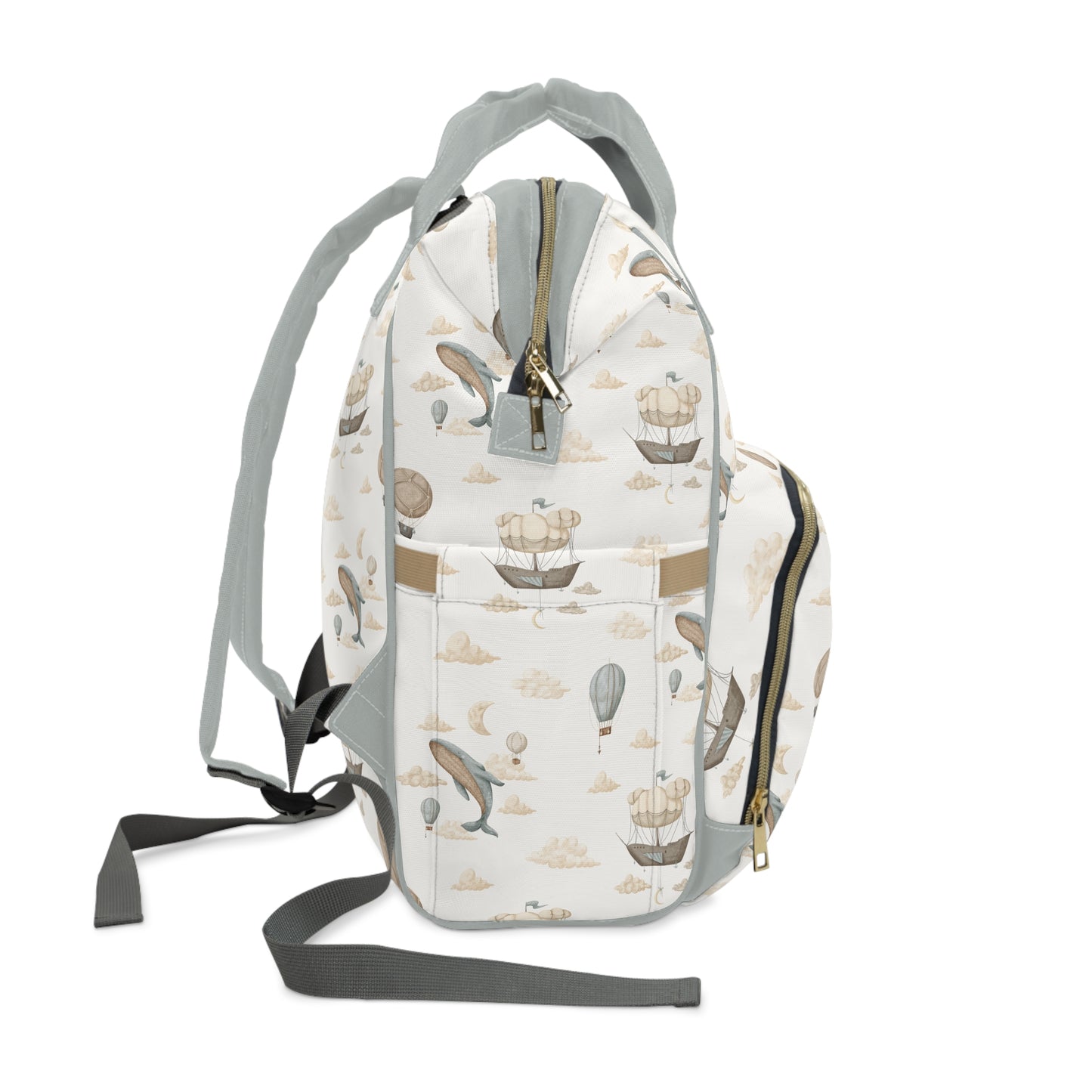Diaper Backpack-Watercolor Whale Balloons - All The Things Baby