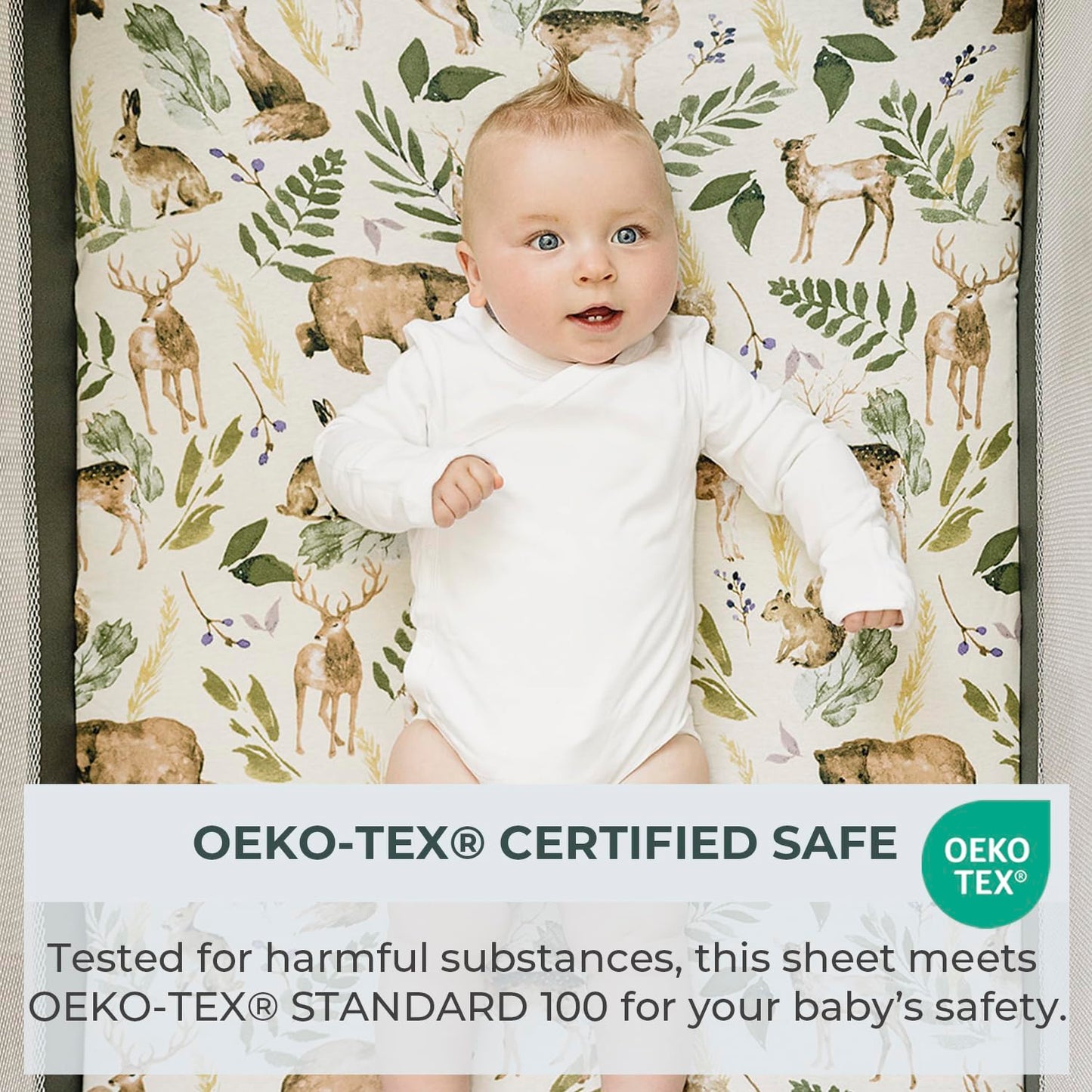 2 Pack Premium Pack N Play Sheets Fitted for Standard Pack and Plays and Mini Cribs