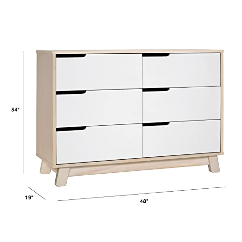 Babyletto Hudson 6-Drawer Assembled Double Dresser in White, Greenguard Gold Certified