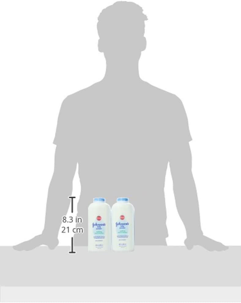 Johnson's Baby Powder with Naturally Derived Cornstarch, Aloe & Vitamin E, 22 oz, 3 Pack