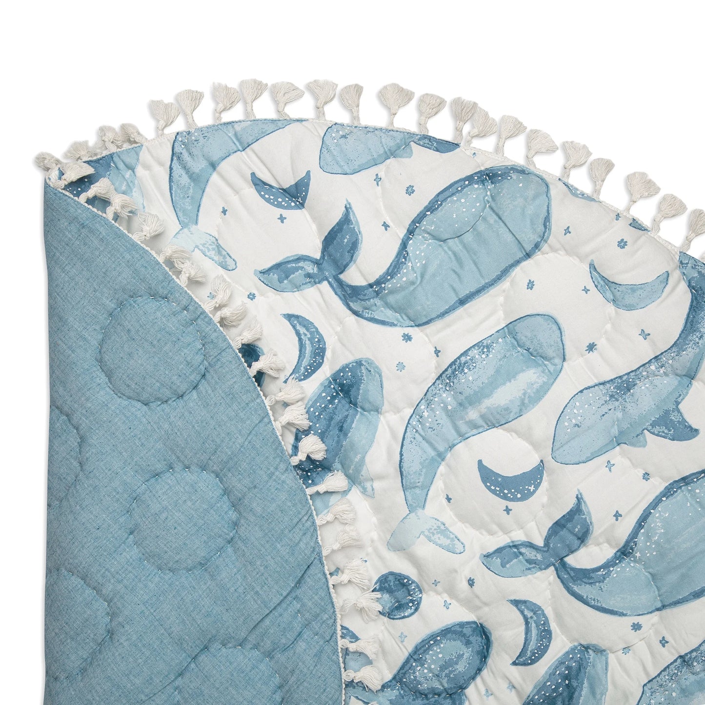 Activity Mat for Boys and Girls, Whale Print, 40" X 40"