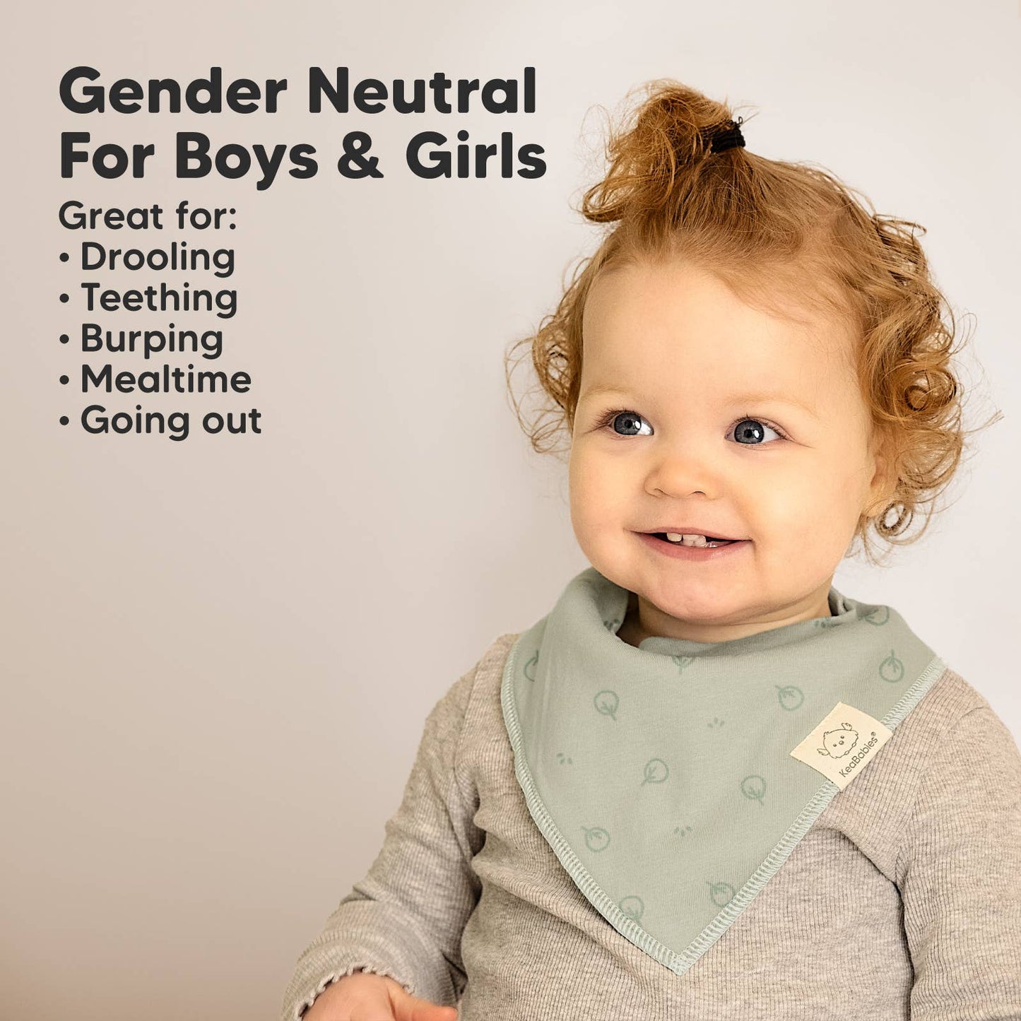 KeaBabies - 8-pack Baby Bandana Bibs for Boys and Girls - All The Things Baby