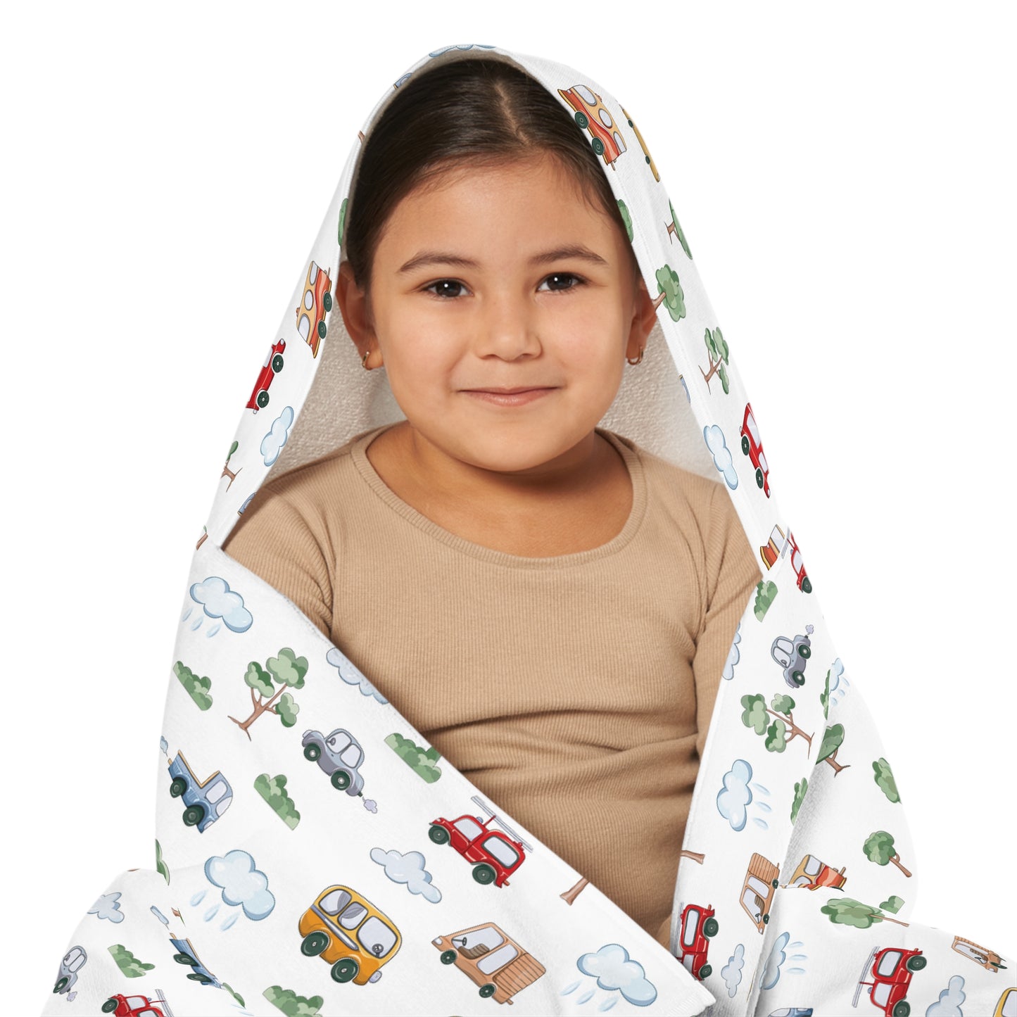 Child Hooded Towel- Cute Cars