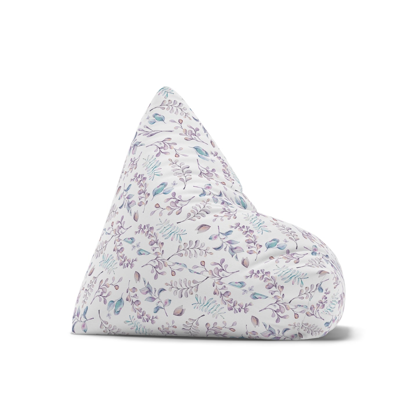 Elegant Lavender Floral Bean Bag Chair Cover