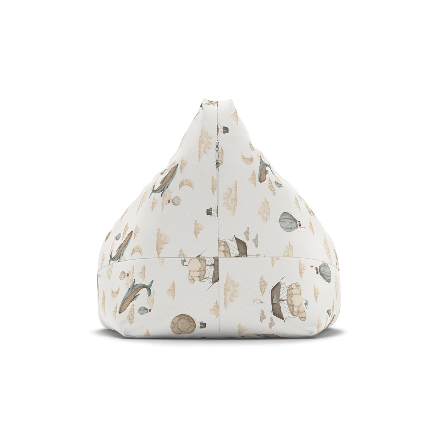 Watercolor Whale Balloons Bean Bag Chair Cover