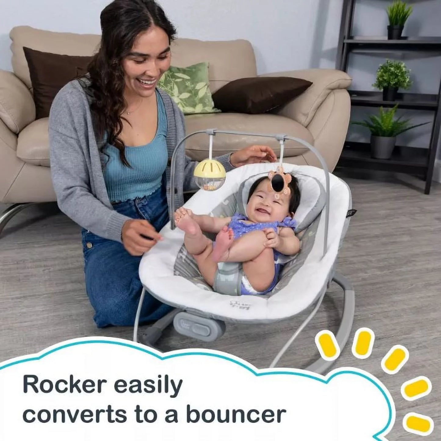 by Baby Trend My First Rocker Baby Bouncer - Diamond