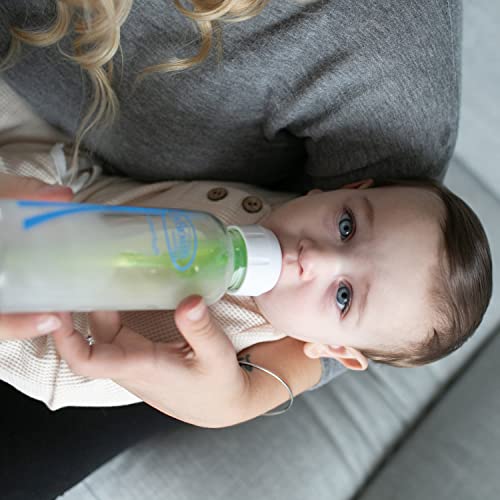 Dr. Brown's Natural Flow Anti-Colic Options+ Narrow Glass Baby Bottle Starter Set with Silicone Bottle Sleeves, Brush & Soft 100% Silicone HappyPaci Pacifier for Newborns, 0m+