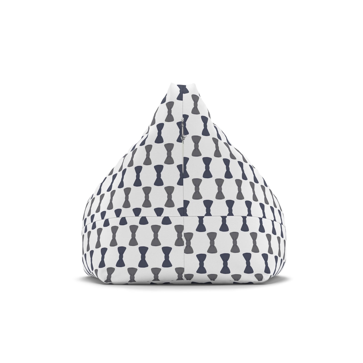 Bean bag chair with a geometric pattern on a white background