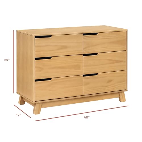 Babyletto Hudson 6-Drawer Assembled Double Dresser in White, Greenguard Gold Certified