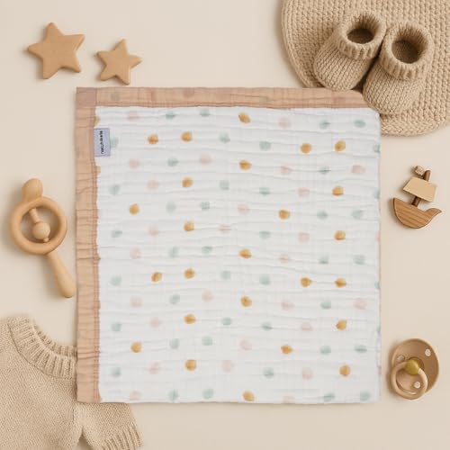 Organic Cotton Muslin Baby Blanket for Boys and Girls