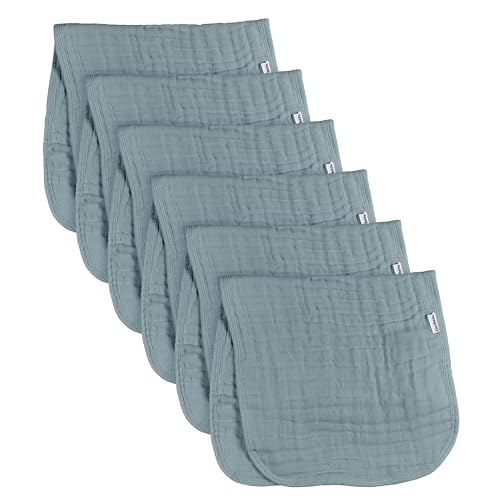 Gerber Baby Unisex Muslin Burp Cloths 6-Pack, Multi Browns, Large Size 20" x 10"