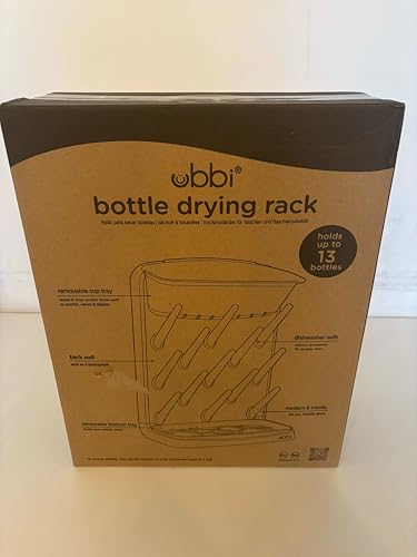 Ubbi Vertical Baby Bottle Drying Rack,Taupe