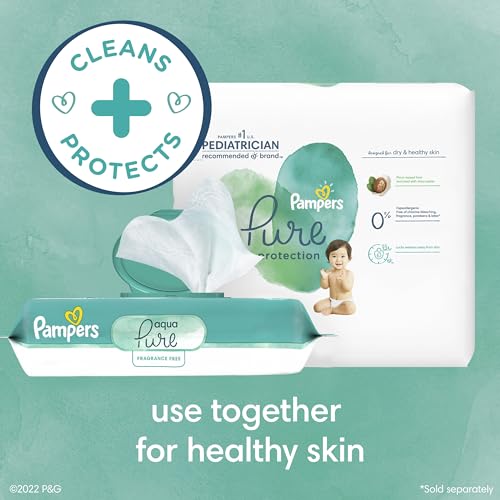 Pampers Baby Wipes Aqua Pure, 99% water-based wipes