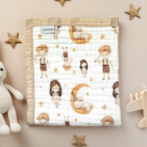 Organic Cotton Muslin Baby Blanket for Boys and Girls