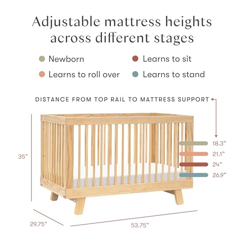 Babyletto Hudson 3-in-1 Convertible Baby Crib - GREENGUARD Gold Certified