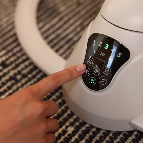 Maxi-Cosi Cassia Baby Swing: Portable, 360 Rotation, 5 Speeds, 12 Melodies, Recycled Fabric, Slate