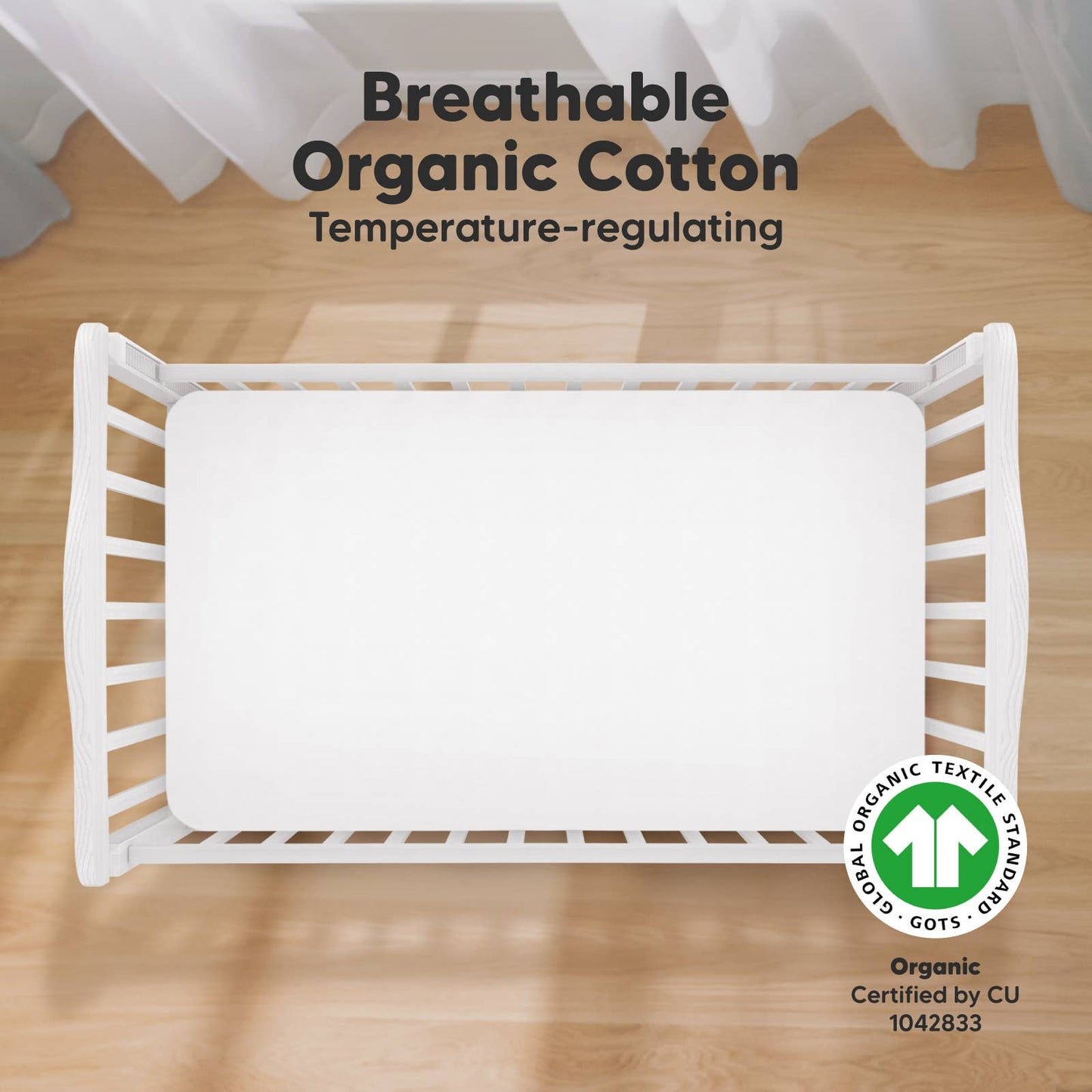 KeaBabies - 2-pack Organic Cotton Fitted Crib Sheet (Cloud) - All The Things Baby